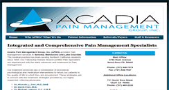 Desktop Screenshot of acadiapain.com